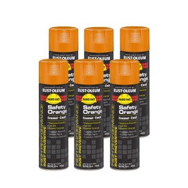 Rust-Oleum V2155838 High Performance V2100 System Rust Preventive Enamel Spray Paint, 20 fl. oz. container, 15 oz. fill,, Safety Orange, 6-Pack