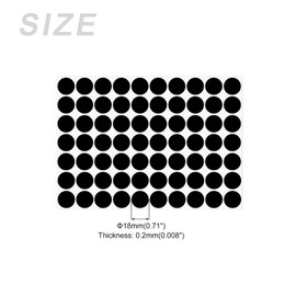 METALLIXITY Screw Hole Cover Stickers (18mm Dia) 700Pcs in 10 Sheet, PVC Shelf Peg Sealing Cap Waterproof - for Cupboard Closet Furniture, Black