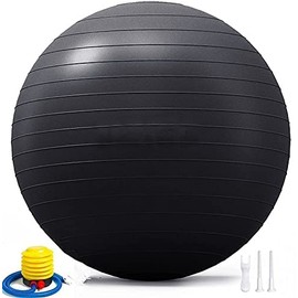 Pelota de Pilates, Pelota para Yoga Grande, Pelota de Resistencia Estática con Bomba para Ejercicios de Estabilidad,Pelota de Ejercicio Deporte de Equ