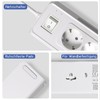 White Power Strip with 4 USB Ports, Multiple Socket with