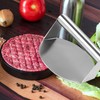 Stainless Steel Burger Press,5.5" Hamburger Smasher Tool,Non-Stick Round Burger Smasher