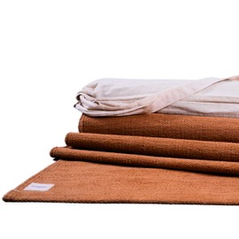 Kids Yoga Mat with Cotton Yoga Mat Bag. Non Toxic Cotton, Natural Plant Dyes, No PVC, Environment Friendly & Non Slip. Suitable For Kids & Adults. Ideal For All Yoga Types & Exercises. Easy to Carry