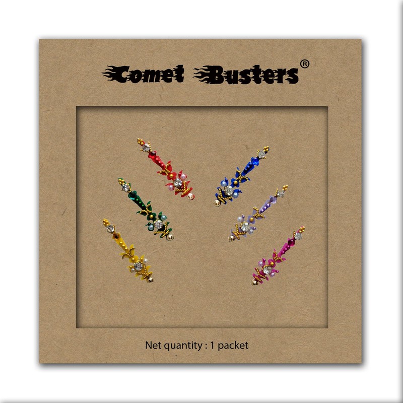 Comet Busters Multi color Traditional Bindi