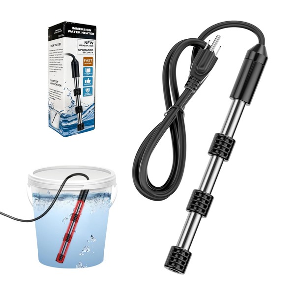 Aispama 2000W Immersion Water Heater for Inflatable Pool Bathtub,Portable Bucket