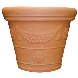 Tusco Products GP18WTC Mediterranean Inspired Garland Garden Planter, 18", Washed Terra Cotta