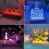 Voaesdk 2PCS 6 Inch Rectangle Display Pedestal, Colorful Rectangle Led