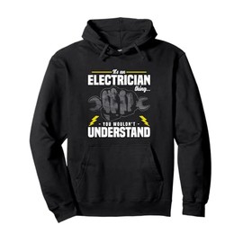 Electrical Worker Men Lineman Funny Gadgets Electrician Pullover Hoodie