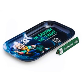 Granny's Exclusive Rolling Tray aus Metall | 27 x 16,5cm | Zum Drehen | Hochwertiges Design