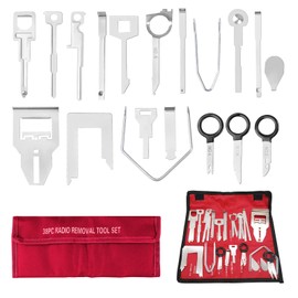 38 pieces disassembly radio bracket car tool, radio removal tool set, radio navigation radio removal tool, suitable for the installation and removal of car audio, navigation systems, etc.