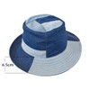Aodrusa Sombrero de algodón vaquero para mujer, Azul / Patchwork,