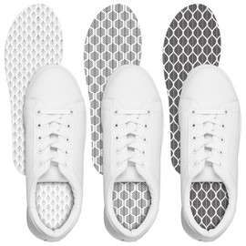 Croknit 3 Pairs No Show Socks Sockless Shoe Liner No Slipping No Stinking Washable Barefoot Shoe Insert (Simple)