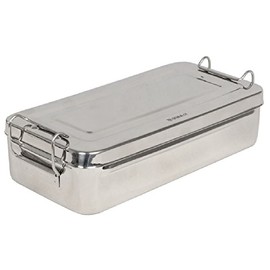 GIMA 26670 Stainless Steel Box with Handle, 25 cm x 12.5 cm x 4.6 cm