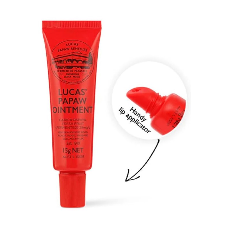 Lucas Papaw Ointment – 15g Tube with Lip Applicator –