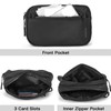 Waist Bag Double Layer Large Capacity Adjustable Strap Waterproof Nylon