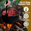 Auvotuis Meat Masher, 5 Curve Blade Hamburger Chopper, Heat Resistant
