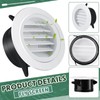 VIHOSE 24 Pcs Soffit Vents 4 Inch Soffit ABS Exterior