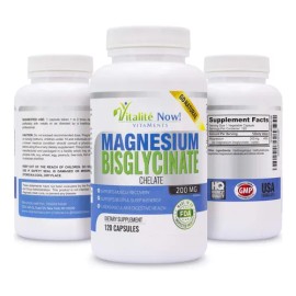 Bisglicinato De Magnesio 200 Mg 100% Quelado Máxima Absorc