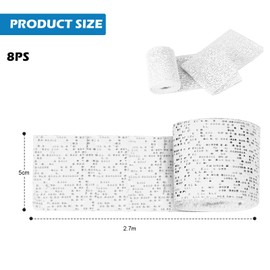 MOKIDO Plaster Bandage Set, 8 Rolls of Gibs-Binding for Crafts, 5 cm x 2.7 m Plaster Bandage Roll, Baby Belly Plaster Print, Plaster Bandages for Crafts, Baby Belly Model Making Art, Quick Drying