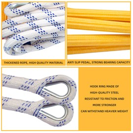 Emergency Fire Escape Ladder,Flame Resistant Safety Rope Ladder with Hooks10FT/13FT/16FT/26FT/32FT/49FT,Fast to Deploy,Easy to Store Withstand Weight up to 2000 pounds(32FT)