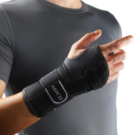 AGPTEK Wrist Splint with Soft Thumb Opening, Comfy Carpal Tunnel Wrist Support Brace Adjustable with Stays for Arthritis RSI Sprain Recovery