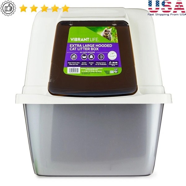 Unbranded Extra Large Hooded Cat Litter Box Air Purifying Odor