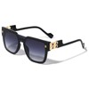 Dweebzilla Womens Oversized Square One Piece Lens Luxury Aviator Sunglasses