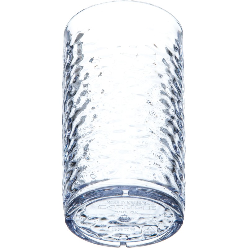 Carlisle 550807 Pebble Optic Tumbler, 8 oz, Clear, Plastic (Pack