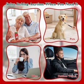 lucdnc 3 Pack Stocking Stuffer Manual Back Scratcher,Metal Extendable Back Scratchers with Rubber Handles in Christmas Gifts Box,Funny Back Massage Tool for Back,Christmas Gifts for Men Women Adults