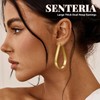 Senteria Large Gold Hoops Earrings Hypoallergenic 14K Gold Plated Hoop