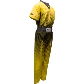 TOP TEN Graphic Kickboxing Uniform, Yellow - black