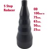 Dust Extractor Hose Fitting Reducer 100/25 OD 100mm to 75mm