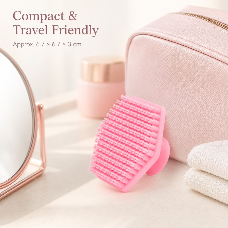 Pink Silicone Face Cleansing Brush for Daily Skincare – Soft