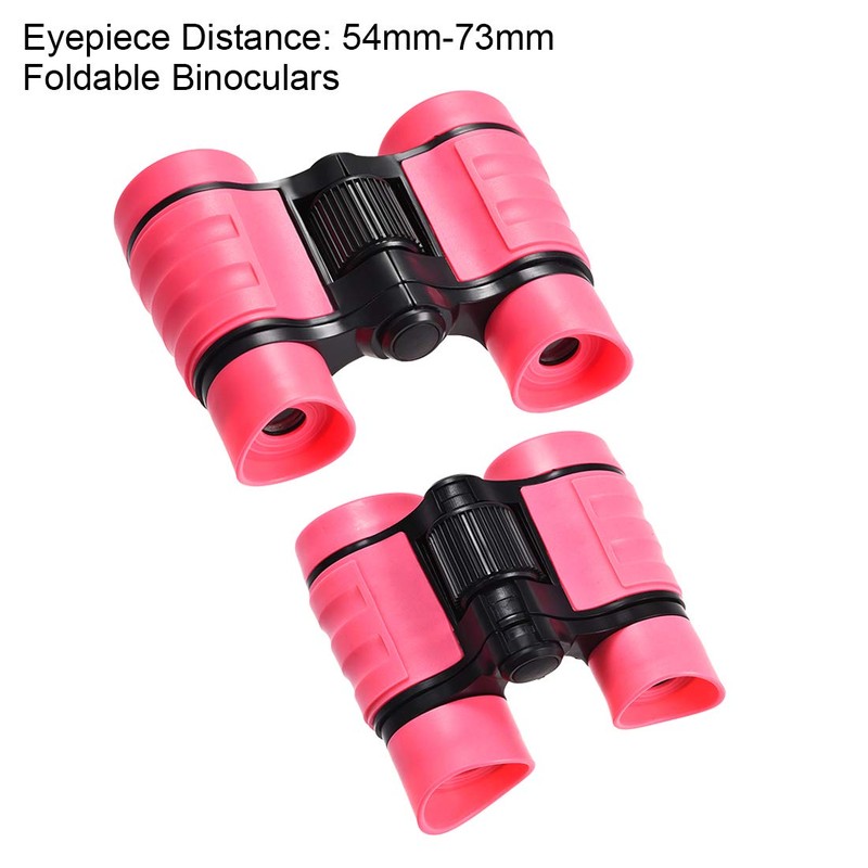 sourcing map Binoculars 4X30 Compact Foldable Binoculars Shock Proof Pink