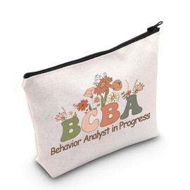 JNIAP Behavior Therapy Gift BCBA in Progress Cosmetic Bag Future Analysis Gift (Behavior Analyst Bag)