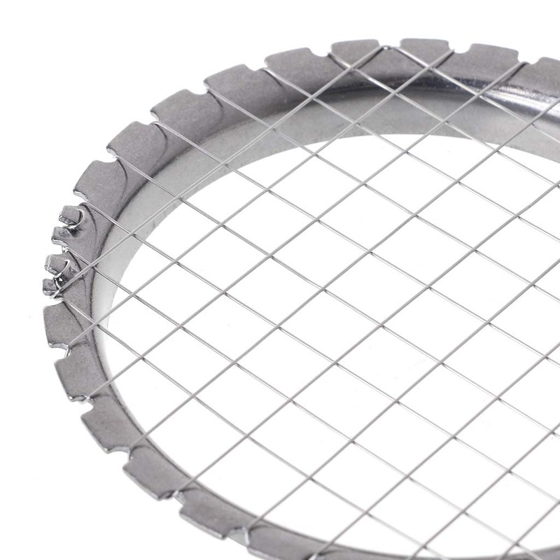 Stainless Steel Mesh Round Manual Potato Masher Slicer Tool Kitchen