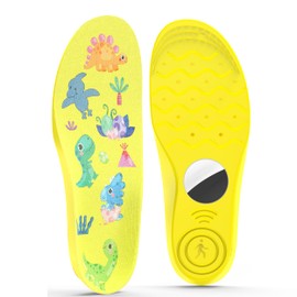 MHYALUDO Compatible with Airtag Protective Cover Insoles for Kids and Seniors,Compatible with Airtag Insoles to Help You Find Your Family Faster, Track Your Steps and Shoes -Size 190mm Yellow