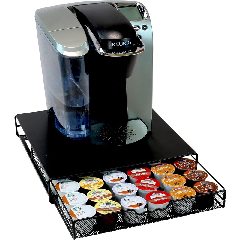 DecoBrothers K-Cup Holder Drawer for 36 Coffee Pods Storage, Black
