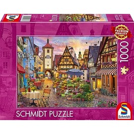 Schmidt Spiele 59760 Romantic Bavaria, Rothenburg ob der Tauber, 1000 Pieces Jigsaw Puzzle