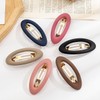 4Pcs Matte Ellipse Large Hair Barrettes,Matte Ellipse Thin French Barrettes,Fancy