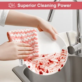 JOYMOOP Microfiber Cleaning Cloth, Mixed Color Towels with Edging, Ultra-Small Size 18 Pack (28.5 × 18.5 cm), Absorbent Streak Free Lint Free Rags for Cleaning, Reusable and Washable Towels