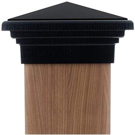 8x8 Post Cap (7.5") Black New England Pyramid Style Square Top for Outdoor Fences, Mailboxes & Decks…
