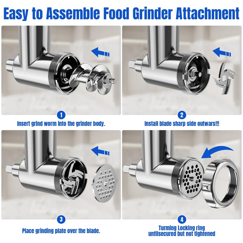 Stainless Steel Meat Grinder Attachments for Mixers, Meat Grinder, Sausage