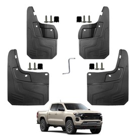 Peleus Truck Mud Flaps for Chevy Colorado Mud Flaps 2025 2024 2023 Without Fender Flare Aerodynamic Mud Flaps for Trucks Pickup Splash Guards Fenders Set of 4 Mud Gards Mudflaps