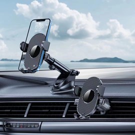 CYBERNOVA - Soporte para teléfono de coche, ventilación de aire para parabrisas y manos libres para todos los teléfonos inteligentes (X003)