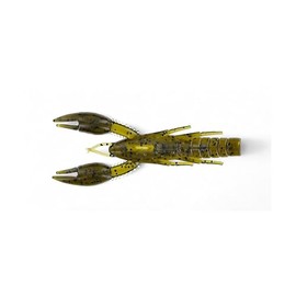 Psychodad Craw Flipping 4 Inch Crawdad Bait 297 Green Pumpkin with Black Fishing Lures Bass Jigging Bait Jig Lure Weedless Soft Plastic Swimbait Accessories Freshwater
