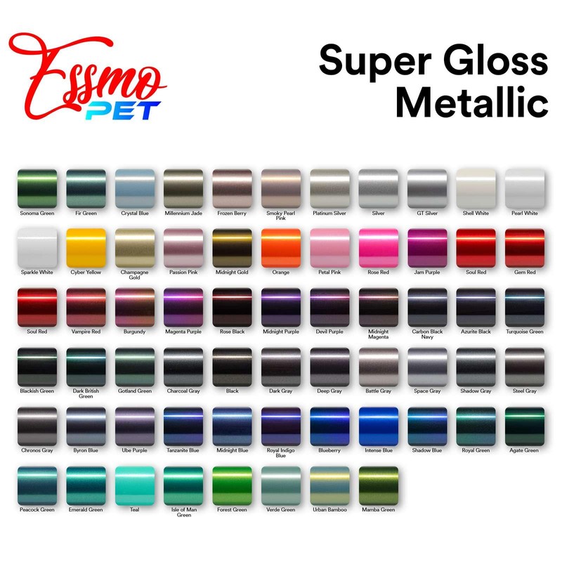 1.6FTx5FT PET Super Gloss Metallic Vampire Red High Glossy Vinyl