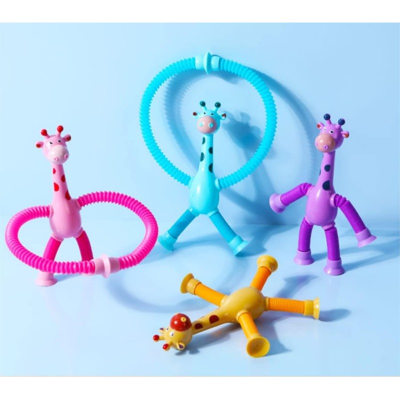 8 Pcs Pop Tubes Sensory Toys - Giraffe Robot Toy