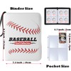 Baseball Card Binder Album Holder 400 Pockets Leatherette Zip Folder