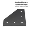 4 PCS Joint Plate, TTZEZE Surface Anodic Oxidation Black L