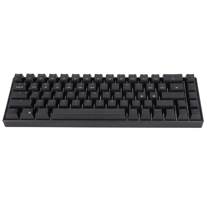 Wireless 2.4 G Mechanical Keyboard Black 68 Keys RGB Dynamic